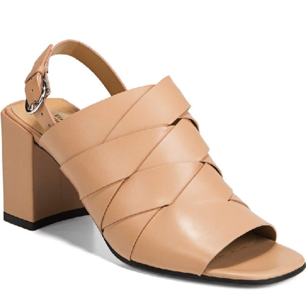 NIB Via Spiga Leather Slingback Sandals 8 1/2